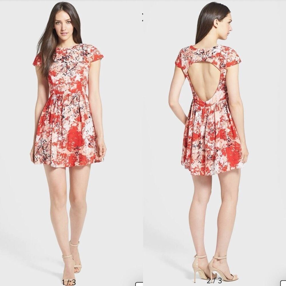 Parker Silk Kinley Dress in Crimson Tapestry Size XS As Seen on TV Hart of Dixie